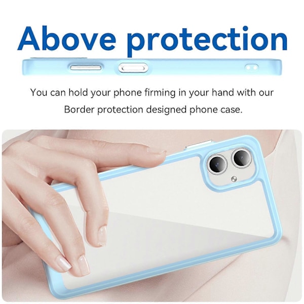 Stødsikkert TPU + Akryl Beskyttende Klart Telefoncover til Samsung Galaxy A06 Multicolor Style C