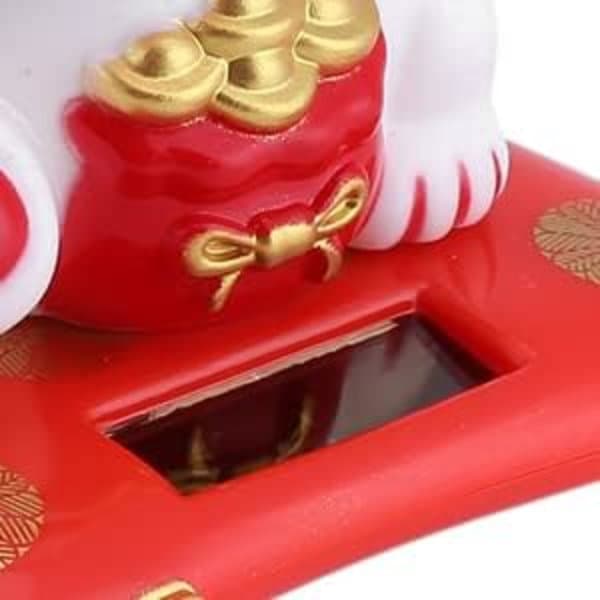 Lucky Cat Held, Maneki Neko Solcelledrevet Mini Japansk Kat