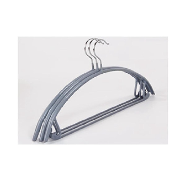 Sølv Ingen Skulder Bumpers Non- Hanger, Sweater Hanger, T-shirt Hanger Suit Hanger Med Bukser Bar Pac