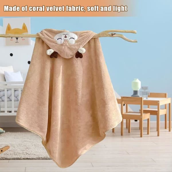 3 nyfødte babyhåndklær, superabsorberende håndklær og 80x80 cm badekåpe