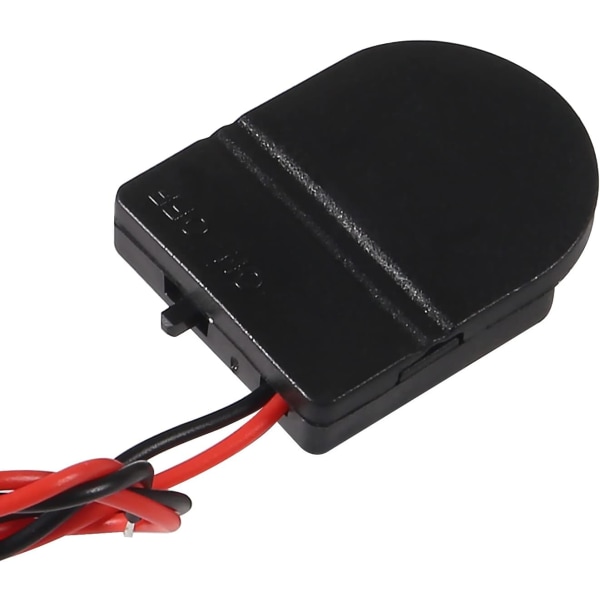 10 stk CR2032 batteriholder 1x 3V myntcelle batteri socket holder koffert med ledningsledning PÅ-AV-bryter (svart)