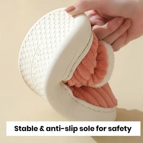 Muistivaahtotossut, Unisex Mukavat Lämpimät Pehmeät Liukumattomat Sisä- ja Ulkotossut Kotiin PINK 40-41