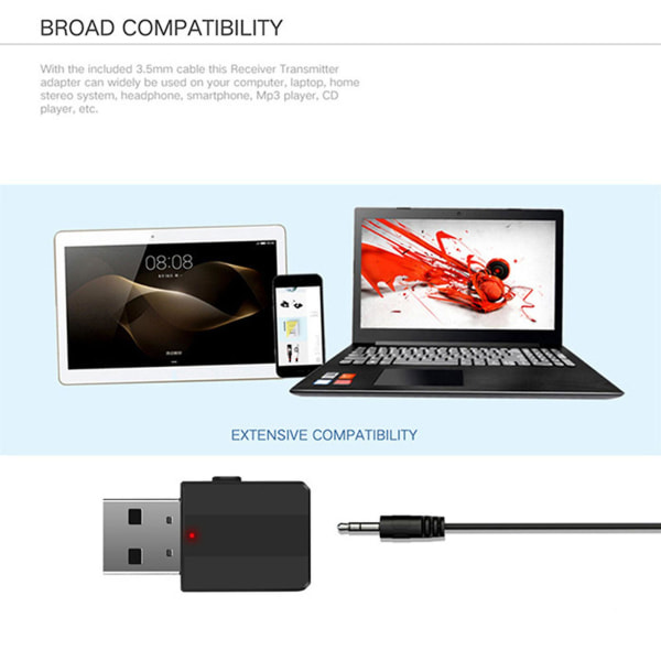 Bt600 Usb Adater Bluetooth-kompatibel 5.0 trådløs lydsendermodtager