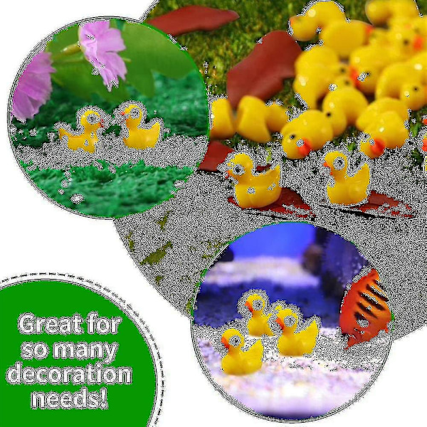 200 stk. Mini Gule Ænder Ællinger Små Ænder Havedekoration Akvarium Dukkehus Potteplanter De Purple 200 PCS