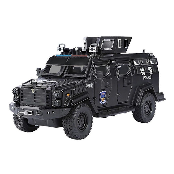 1:24 Uusi metalliseos Miekkahammas Tiikeri Panssaroitu Malli Painevalettu Metallinen Poliisiauto Lelu Black