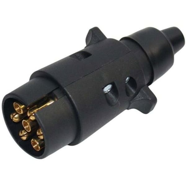 7-polet trailerstik - LUSKYKA® - Vandtæt - 12V - Holdbart nylonhus - Messingterminaler - Effektiv forbindelse.