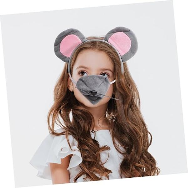 1 Set Råtta Kostym Huvudbonad Djur Öron Huvudband Öron Huvudband Mus Öron Hår Båge Fest Dekorativ Huvudband Mus Cosplay Huvudband Kvinnor Huvudbonad