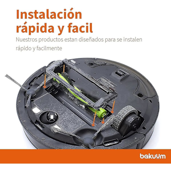 Sett med 2 hovedruller, sentralbørste for Irobot Roomba Combo R1138 / R111840 og tilbehør til robotstøvsuger
