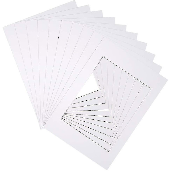 10 stk. Billedrammer, Hvide Fotorammer A4 Billedrammer Til 6 X 8 Tommer Billede