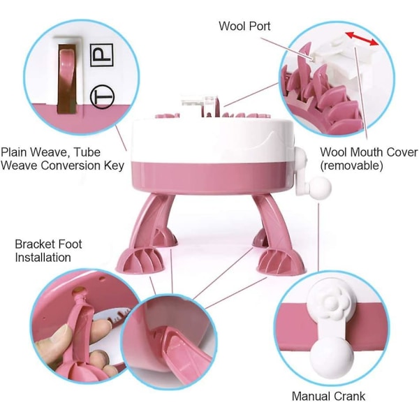 2024 Strikke Maskine, 22 Nåle Vævning Maskine Manuel Automatisk Vævning Væv Kit Børn