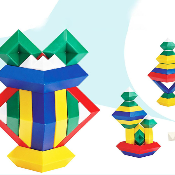 Pyramidirakennuspalikat Tee itse Monimuotoiset pinottavat lelut Lasten opetuslelu