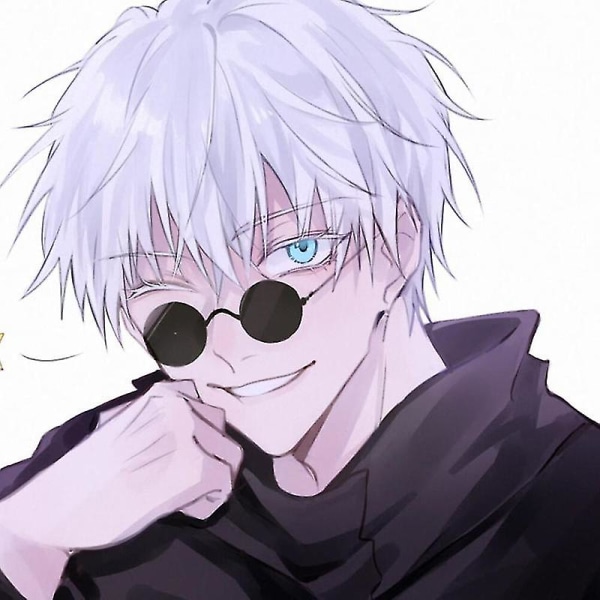 Anime Jujutsu Kaisen Cosplay Gojo Satoru Briller Eyewear Steampunk Bla