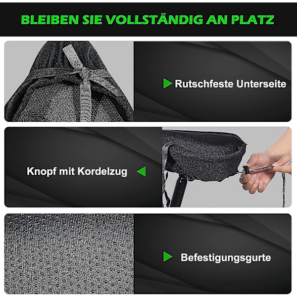 Stor cykelstolsskydd - Memory Foam & Super Soft Gel-säte med vattentätt överdrag med dragsko för mountainbikes motionscyklar