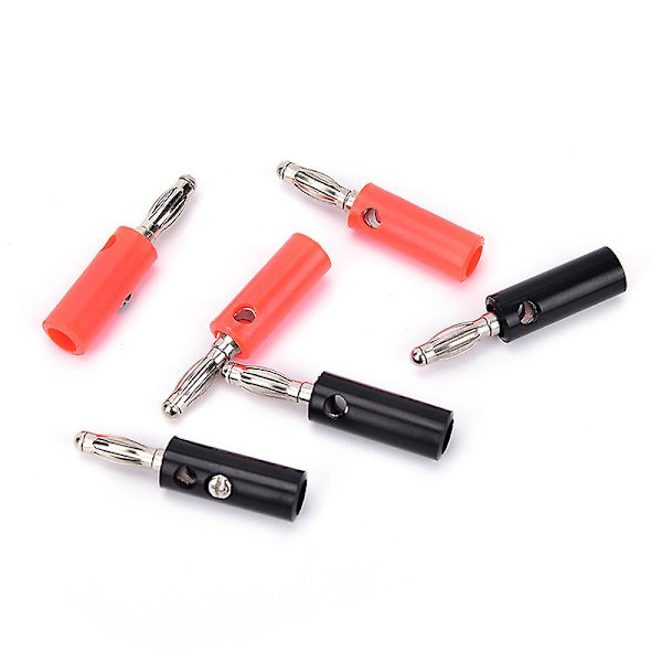 10 st/förpackning 4 mm nickelpläterade banankontakter