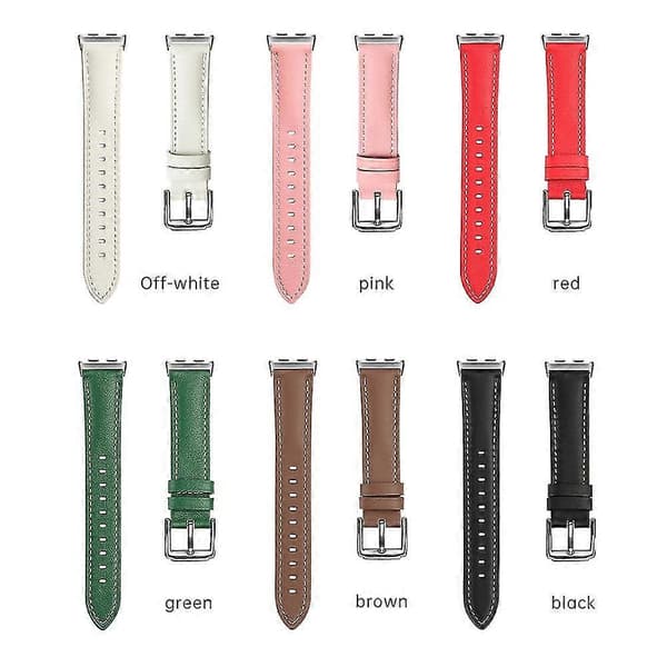 Ekte Lærreim For Honor Band 9 Red