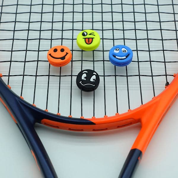 2,2 cm 4-pack Tennisracket Vibrationsdämpare Racketsträng Stötdämpare Bra Tennispresent (4 Emojis)