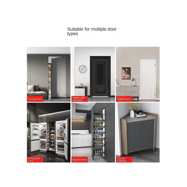 Heavy Duty Push To Open Kabinet Hardware 8pc Magnetisk Push Latch & Lås Til Dør Touch Latches Rv Skab Plastik - Hvid Og Sort