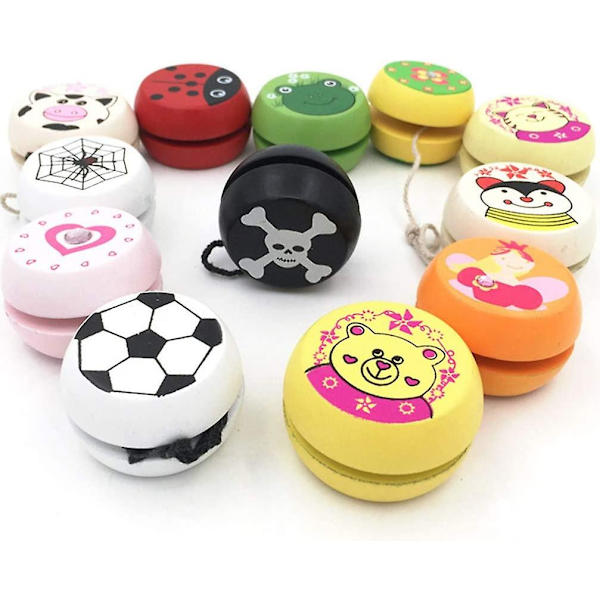 3 st Groda Yoyo Leksaker Trä Yo Yo Boll Djur Yoyo För Barn Barn Leksak