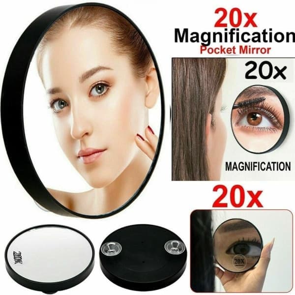 Makeupspejl 20X Forstørrelsesspejl HVID hvid