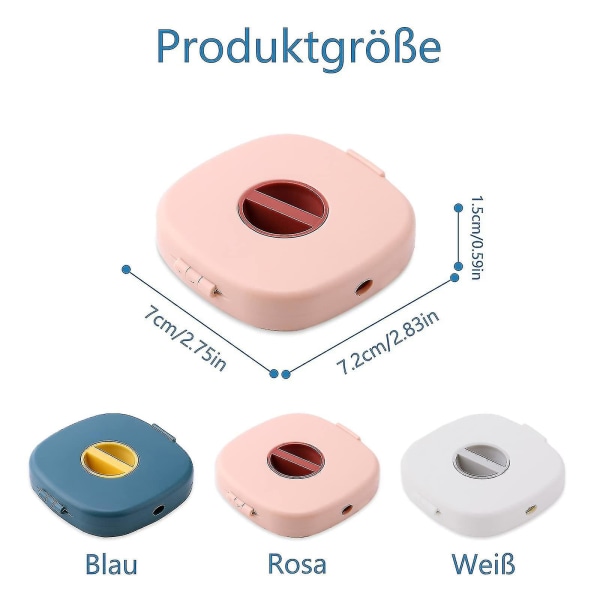 Kabelopruller, 3 stk. kabeltromle, kabelbindere, kabelholder, kabelarrangør, kabelstyring til USB-kabel