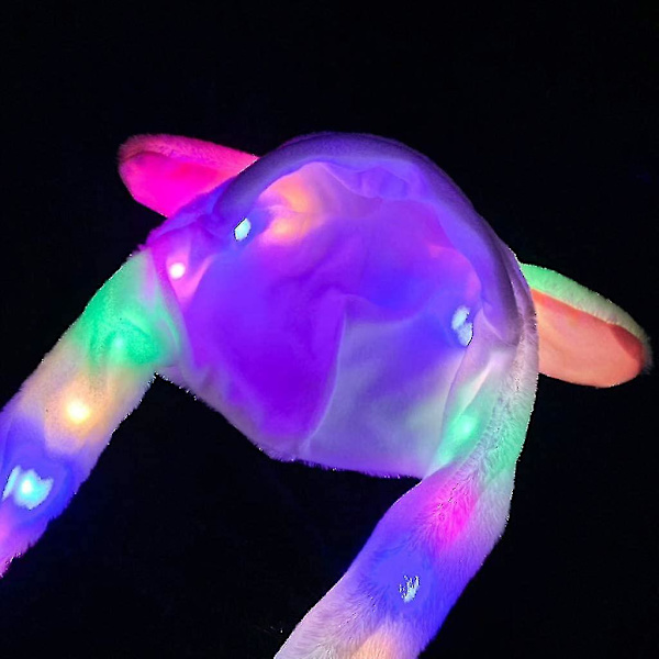 Piao Bunny Hat Øre Bevægelig Hoppende Hat Plys Kanin Hat Sød Hue Med Poter Til Kvinder Piger