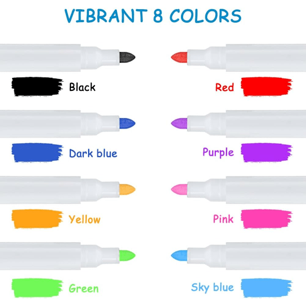 Valkotaulun merkit, magneettiset kuivapyyhemerkit, valkotaulun kynät magneettinen pyyhekorkki merkki kynät pyyhi pyyhe kynällä hieno kärki valkotaulun kynä lapsille Multicolor 20 Pcs