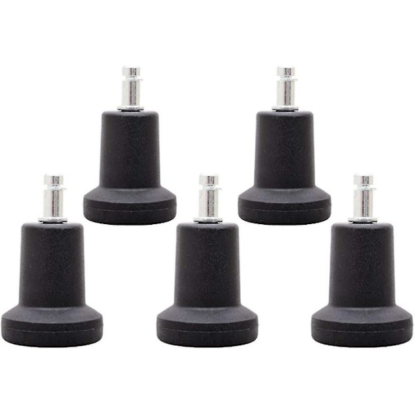 Kontorstol 2 tommers svingbare faste hjul Plast glidebane stolbein 5 stykker (yu-1)