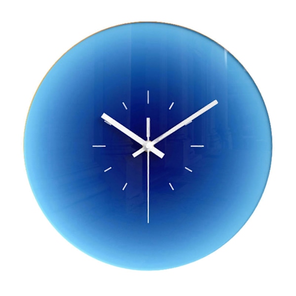 30 cm Paristokäyttöinen Seinäkello Karkaistu Lasi Hiljainen Kvartsi Ei-tikittävä Moderni Yksinkertainen Koristeellinen Seinäkello Kodin Sisustus QingHai Blue B
