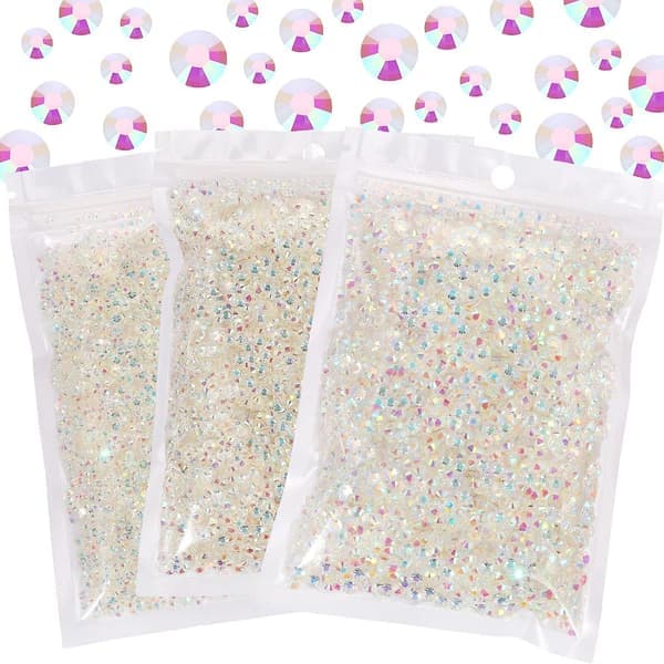 Färgglada transparenta flatback-strass