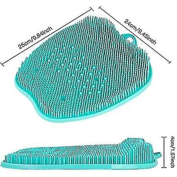 Fodskrubber til brusebad, fodrenser og massageapparat, spa til trætte og ømme fødder, reducerer fodsmerter, akupressurmåtte med skridsikre sugekopper, forbedrer blodcirkulationen
