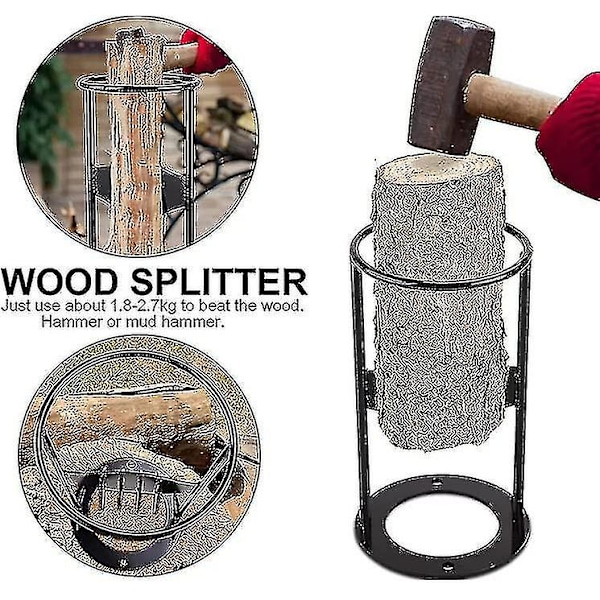 Brændekløver, Trækløver, Manuel Log Splitter, Brændekløver, Manuel Splitting Tool (b-polygon Bund, størrelse S) -ys