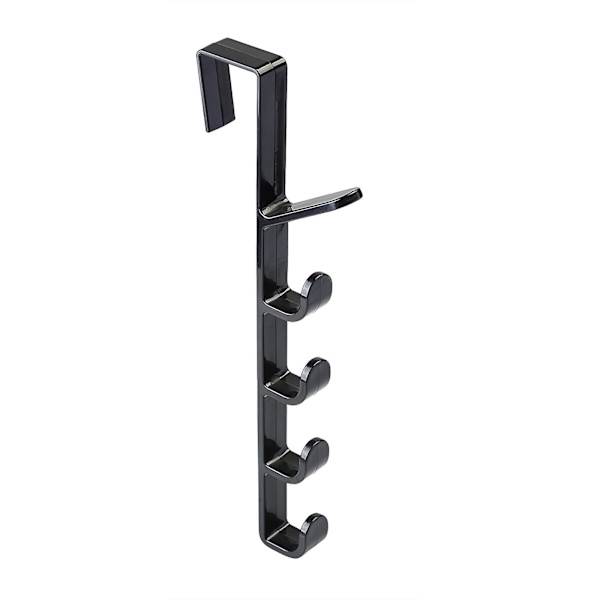2 stk. Over Door Hook Multi-purposes Soveværelse Dør Hanger Ingen Boring Dør Opbevaring Hylde Dør Håndklæde Hylde Med 5 Kroge