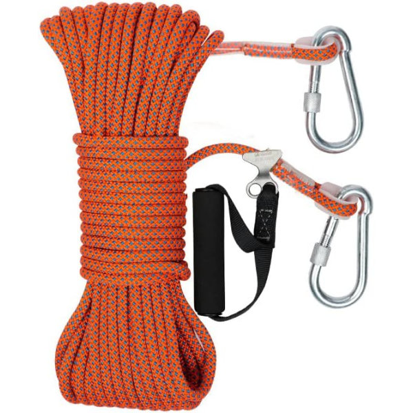 Washing Line Rope 15M Laundry Clothes Lines Thick Garden Outdoor Easy to Tighten Orange