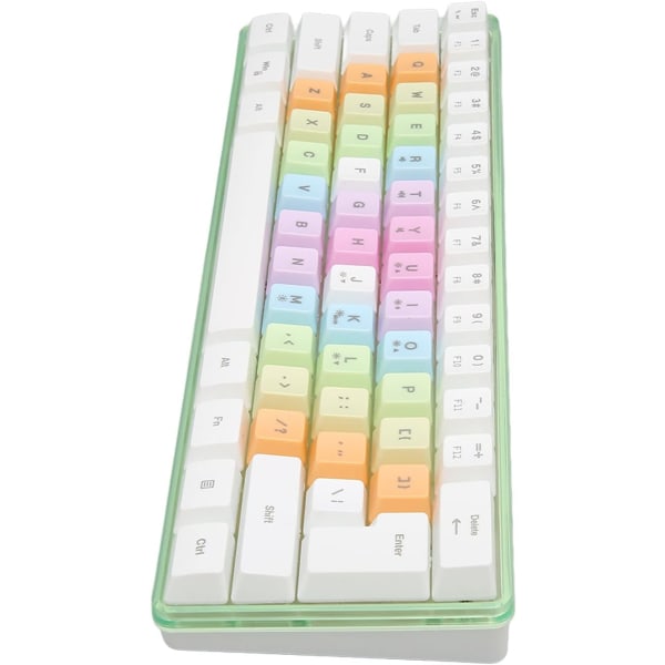 Spilltastatur, 60 prosent tastaturfarge Søtt tastatur med RGB, kablet mekanisk tastatur for spillkontor, hvit