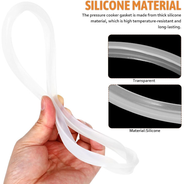 2 st Silikontätningsringar, Tryckkokare Riskokare Spishäll Gryta Ersättning Silikonpackning Tätningsringar Tillbehör för 16 cm Grytans Innerdiameter