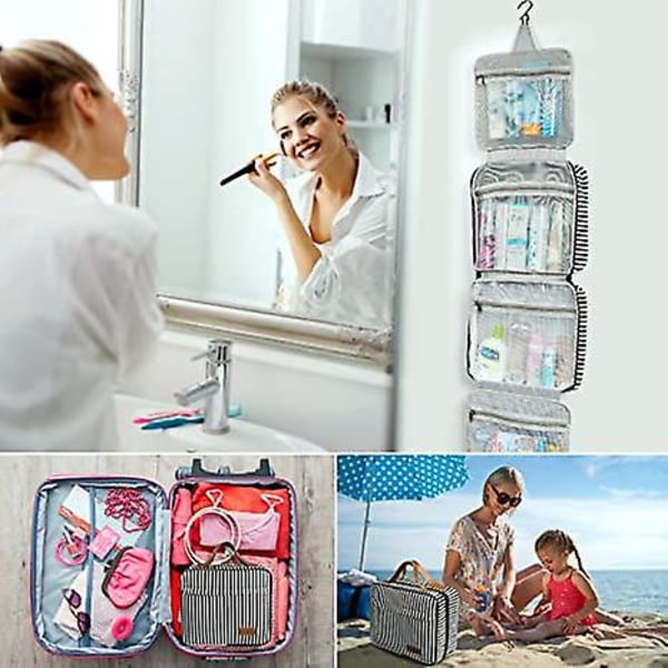 Toilettaske Rejsetaske Makeup Taske Vandtæt Makeup Taske Sort