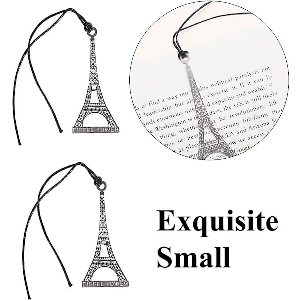 Ro Eiffel-torni metallinen kirjanmerkki lukemiseen merkitsevä luovia kirjanmerkkejä lukijalle, naiselle ja lapsille (hopea 3 kpl)