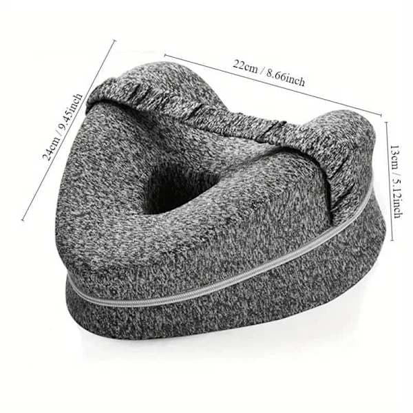 2026 Ny Superbekväm Sidoliggande Knäkudde, Ortopedisk Kudde i Memory Foam grå grey