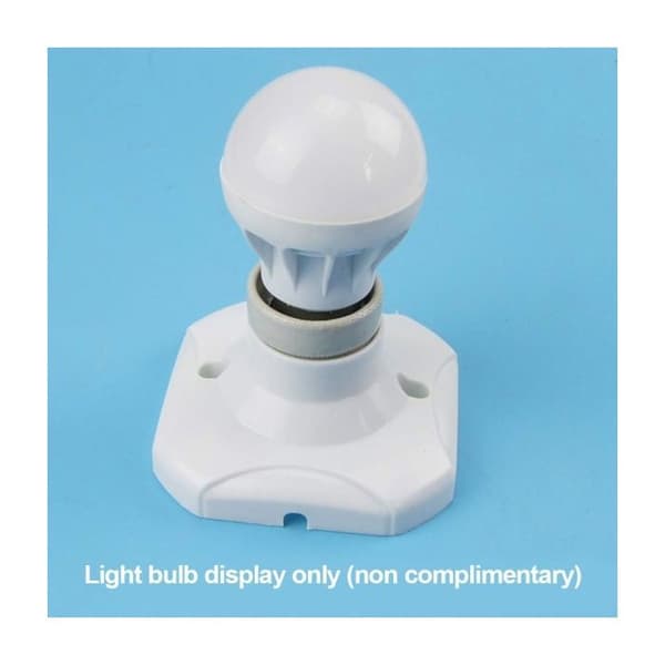 Set med 4 E27-socklar för LED-lampor (220-250V AC, vit)