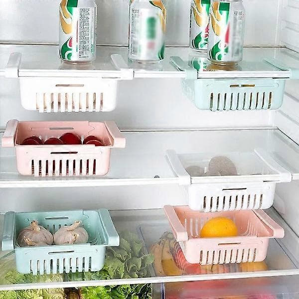 Oppbevaringsboks Organizer Kjøleskapsskuff Plast Oppbevaring Hvit