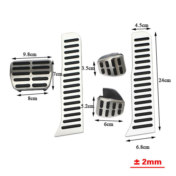 Accelerator Bromspedal Set För Golf 5 Mk5 Golf 6 Mk6 Mk5 Scirocco Eos Vento Rabbit Automatisk Växellåda Style A