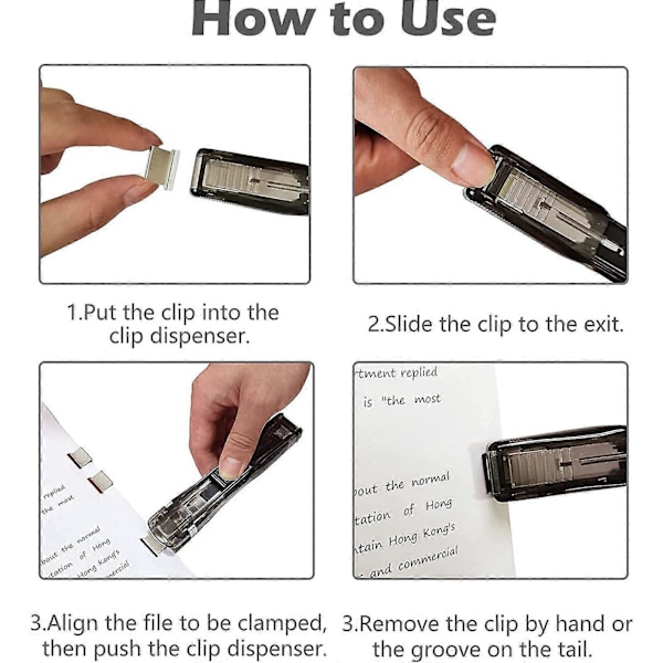 Nya Heta Färgglada Pärmklämmor Fungerar med Clam Clip Dispensers Kapacitet för Hemmatsförpackning, Fixering av Lösa Blad Papper Skolskrivbord Kontor