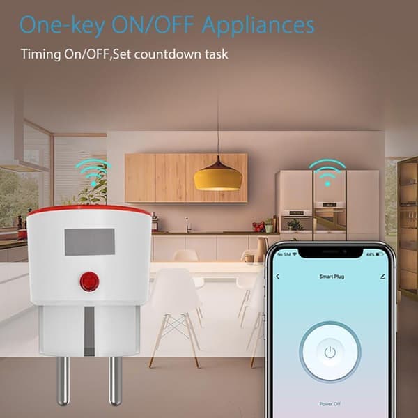 Tuya WIFI Strømstik 16A Zigbee 3.0 EU Smart Stikdåse Trådløs 1PC