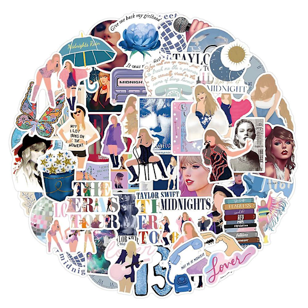 100 stk./sæt Taylor Swift Stickers Legetøjsdekal til Vandflaske, Laptop, Skateboard, Hjelm, Bildekaler, Perfekte Gaver til Taylor Fans Swiftie B