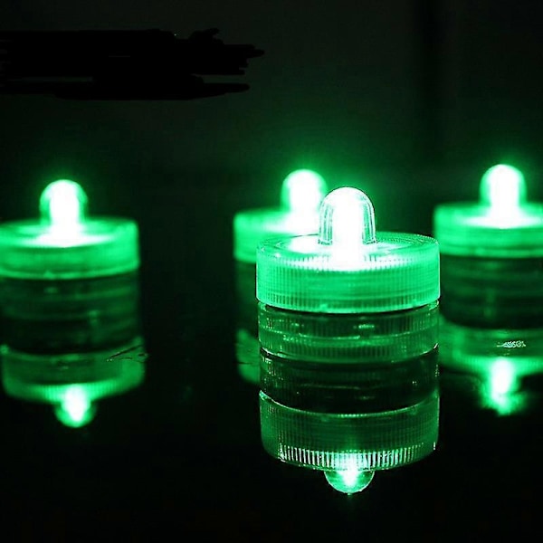 12 stk. Senkbare LED-lys, vanntette telys, dam- og fiskefeiring flammeløse LED-telys C