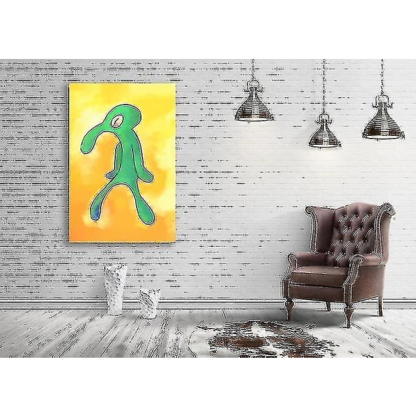Rohkea ja röyhkeä Galleria Taide Kangas Maalaus Juliste Squidward Wall Art Picture Nordic Living Room Kodinsisustus kehyksetön