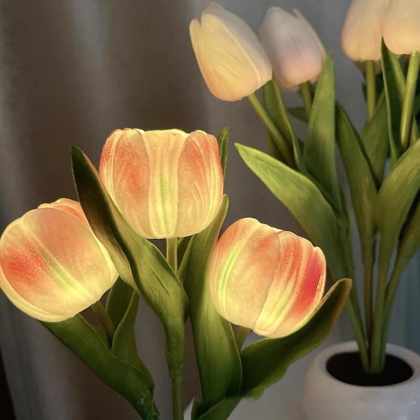 Tulip Blomsternattlampe Langvarig Soveværelse Nattlys Til Stue Soveværelse Studieværelse