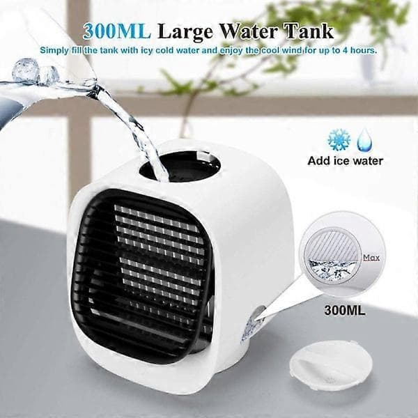 Moderne mini luftkøler USB / Ventilator Luftfugter - Hvid Hvid