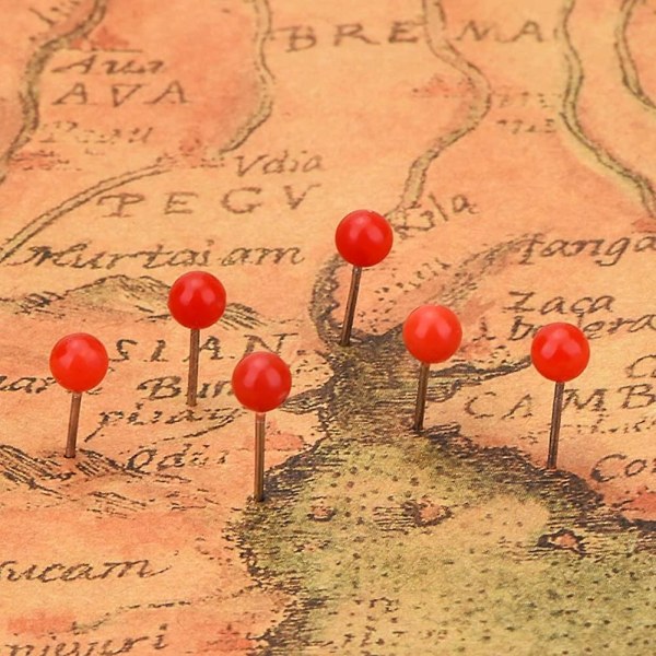 Crday Map Tacks Push Pins 1\\/8 tuuman pieni koko, 300 pakkausta (punainen) lahja