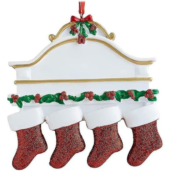Joulupuusukka, joulukuuseen riippuvat sukat Perheryhmät Tee itse riippuvat riipuskoristelut 4 sukat Joulukoristeet valkoinen1kpl
